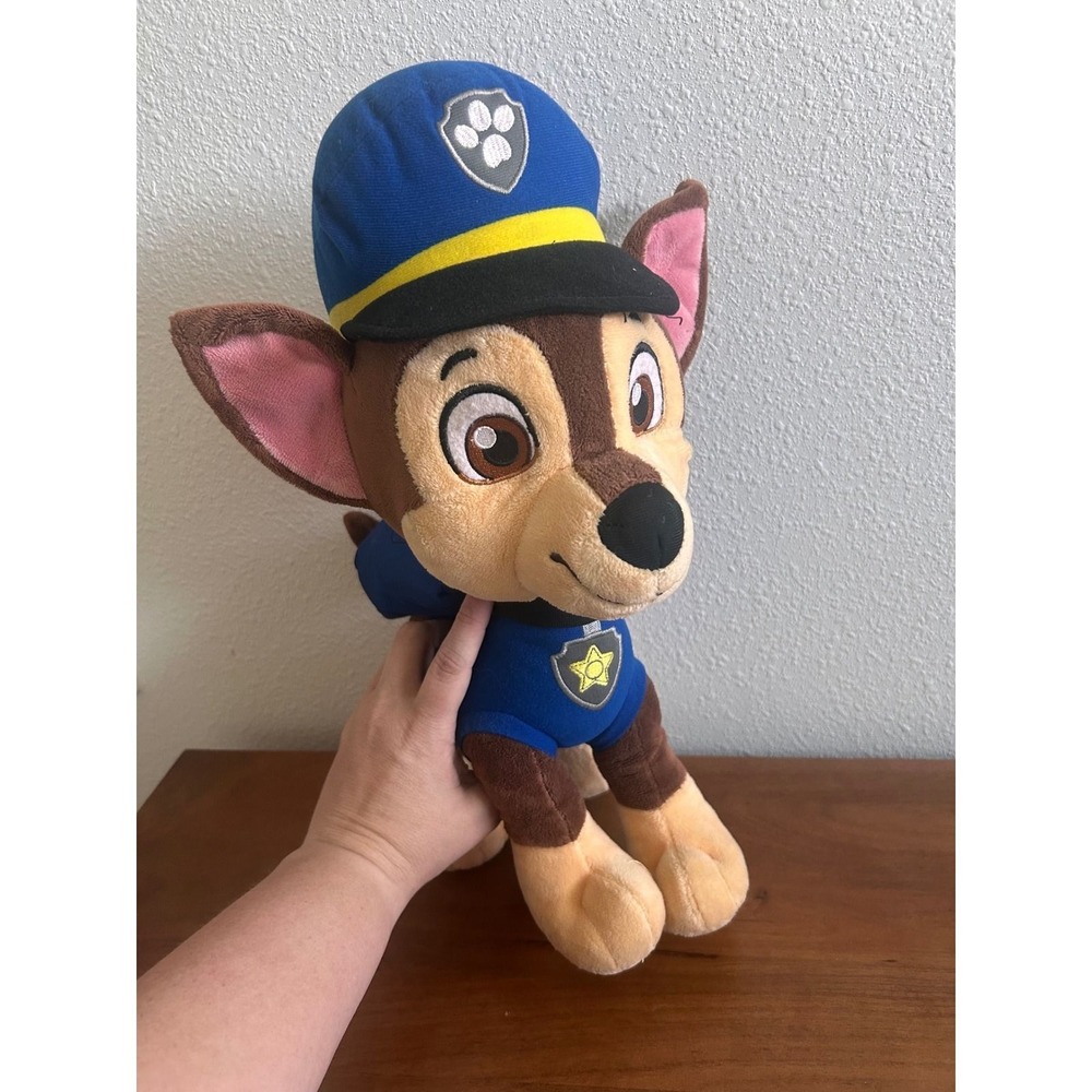 Nickelodeon Paw Patrol Chase Police Dog Plush Stuffed Animal Blue Uniform